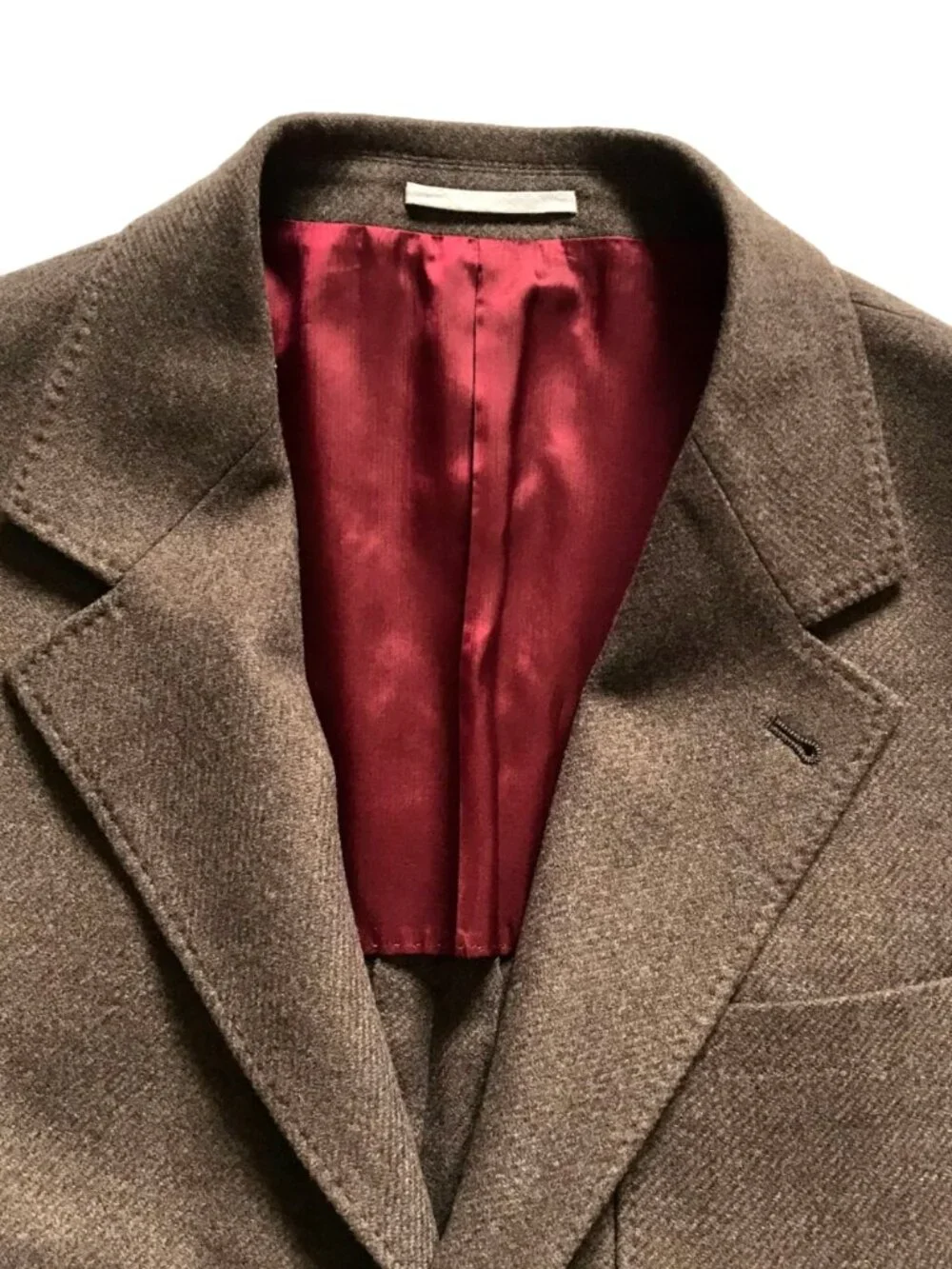 Brunello Cucinelli Sport Coat Jacket Blazer Mens 52 40 Brown Wool Silk Cashmere